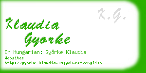 klaudia gyorke business card